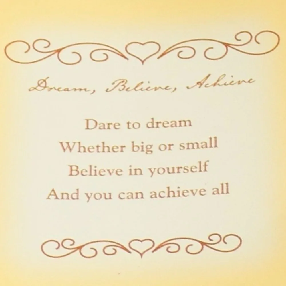 NEW Dream, Believe, Achieve Bracelet with Heart Charm